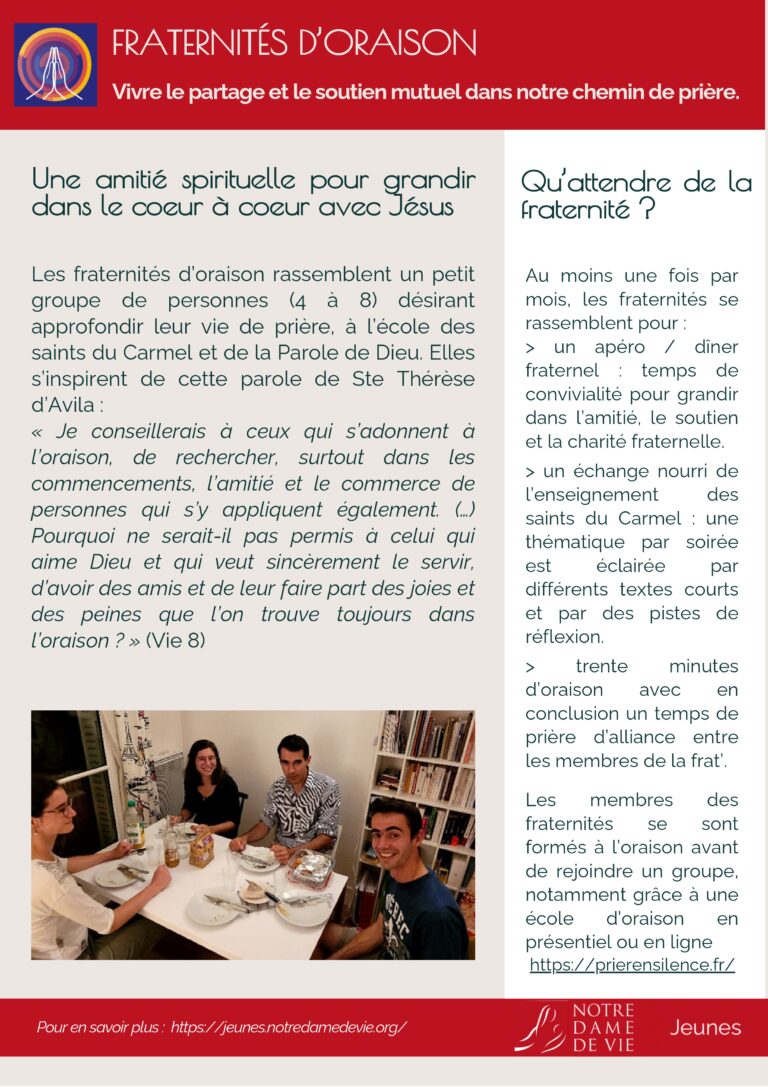 Présentation des frats oraison de Paris (1)